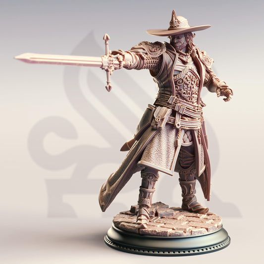 Inquisitor Mage Slayer - Sir Davion Gainsworth 32mm Resin Miniature D&D 3D Print DND Spanish