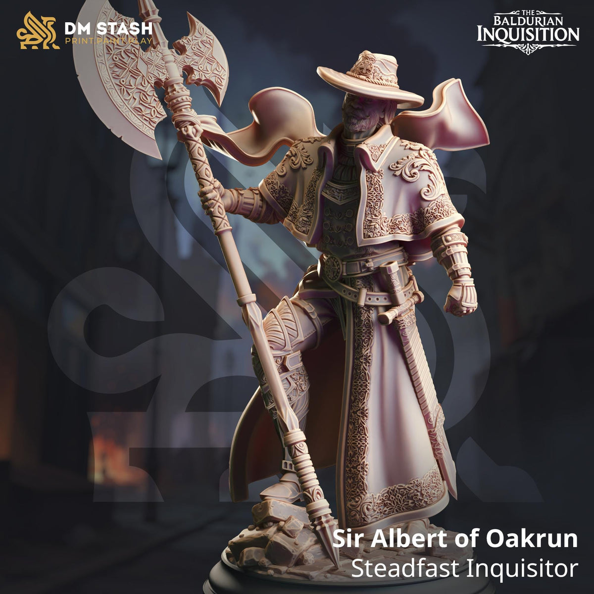 Inquisitor Mage Hunter - Sir Albert of Oakrun 32mm Resin Miniature D&D 3D Print DND Spanish