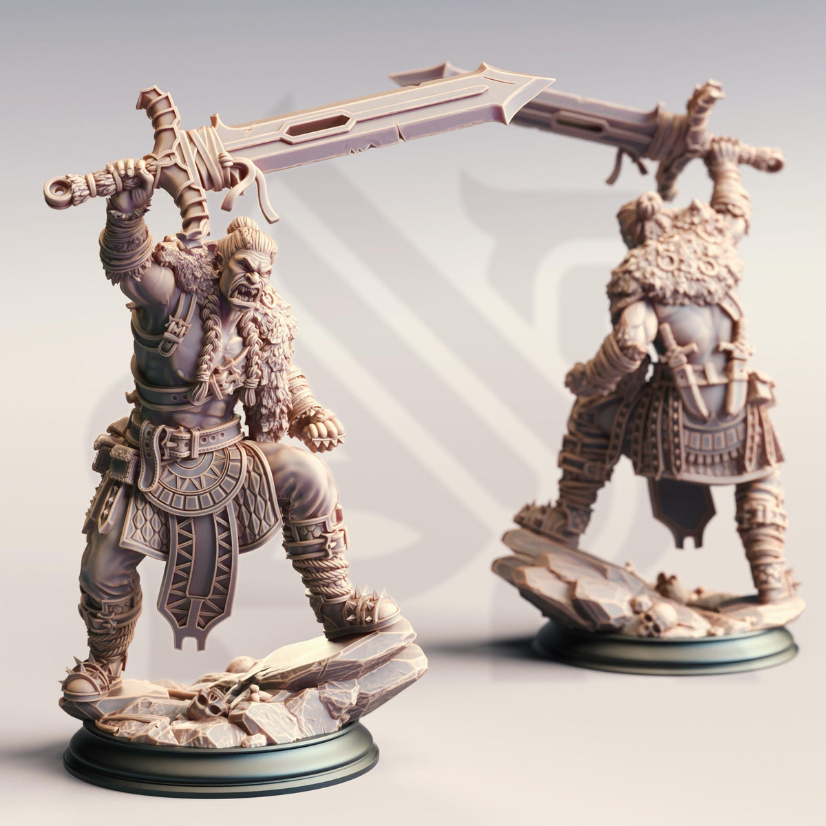 Half-Orc Berserker - Gorr 32mm Resin Miniature D&D 3D Print DND Spanish