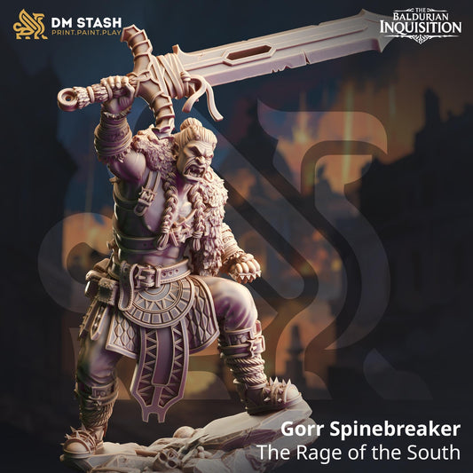 Half-Orc Berserker - Gorr 32mm Resin Miniature D&D 3D Print DND Spanish