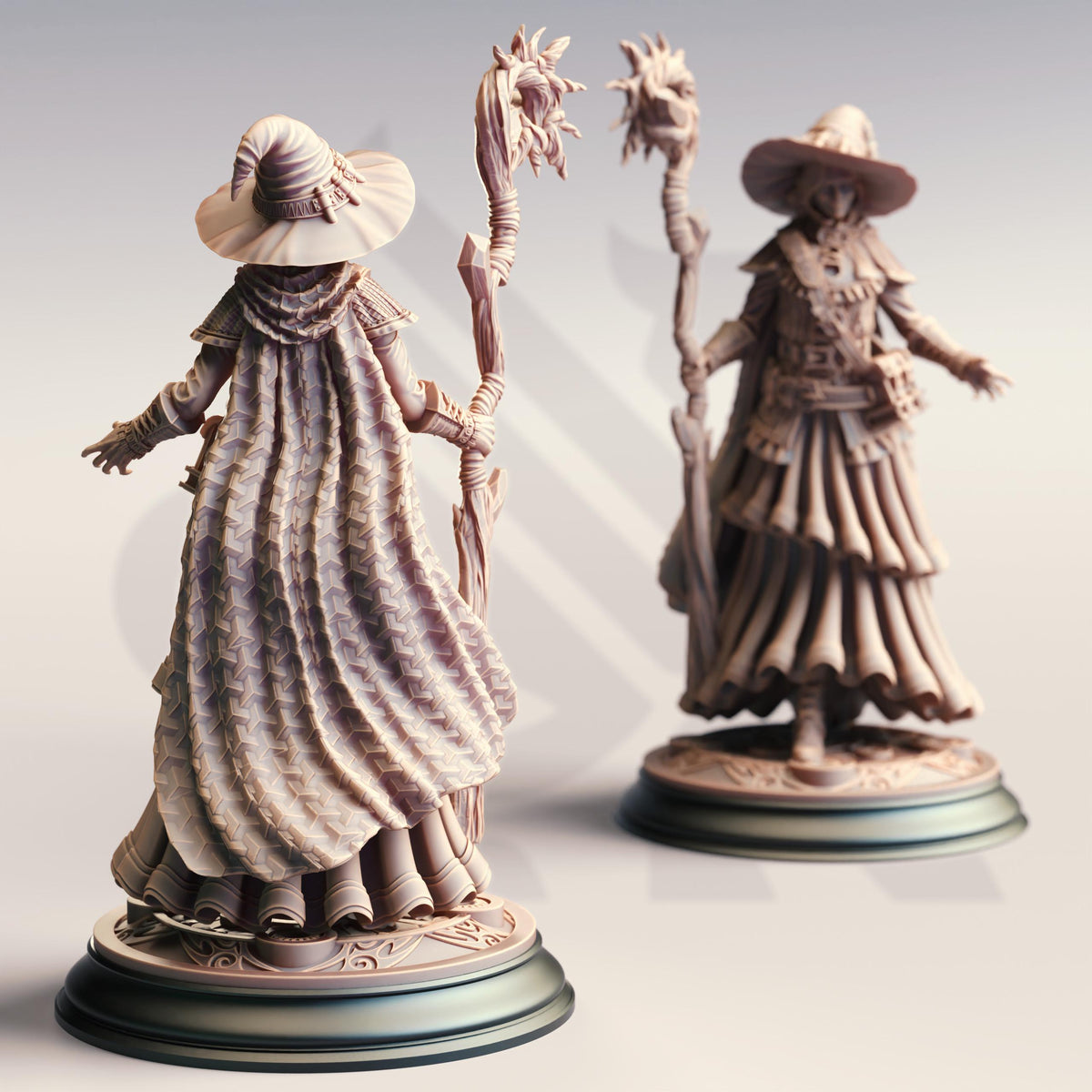 Human Wizard Apprentice - Alia of Ardris 32mm Resin Miniature D&D 3D Print DND Spanish