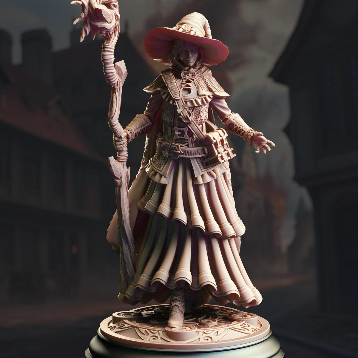 Human Wizard Apprentice - Alia of Ardris 32mm Resin Miniature D&D 3D Print DND Spanish