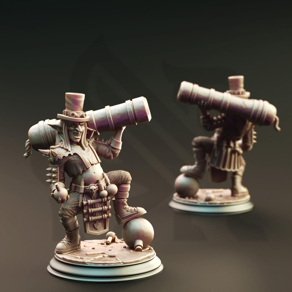 Goblin Manic Artificer - Brains 32mm Resin Miniature D&D 3D Print DND Steampunk