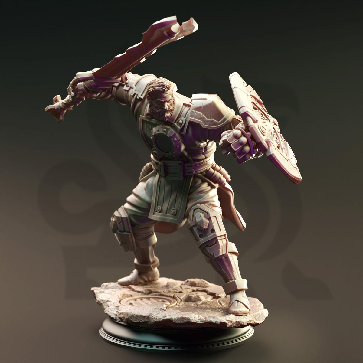 Human Artificer Enforcer - Brandyn Broadoak 32mm Resin Miniature D&D 3D Print DND Steampunk