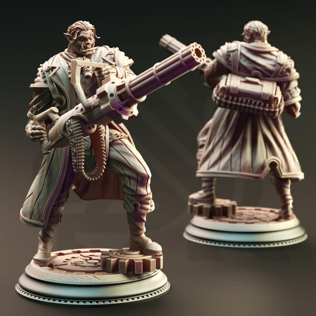 Dapper Half-Orc Artificer - Tomas Lumens 32mm Resin Miniature D&D 3D Print DND Steampunk
