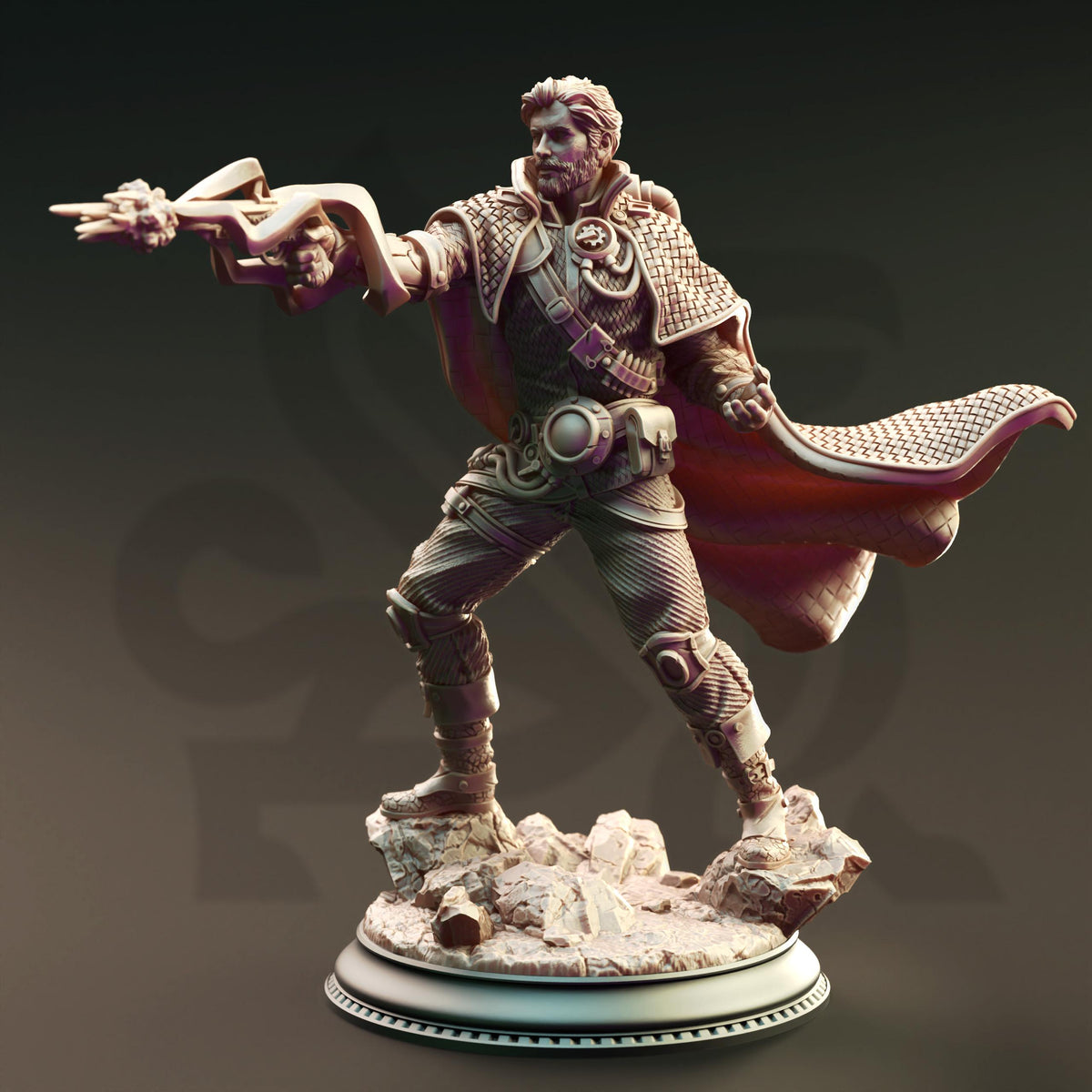 Human Artificer Gunslinger - Darian Jaegar 32mm Resin Miniature D&D 3D Print DND Steampunk