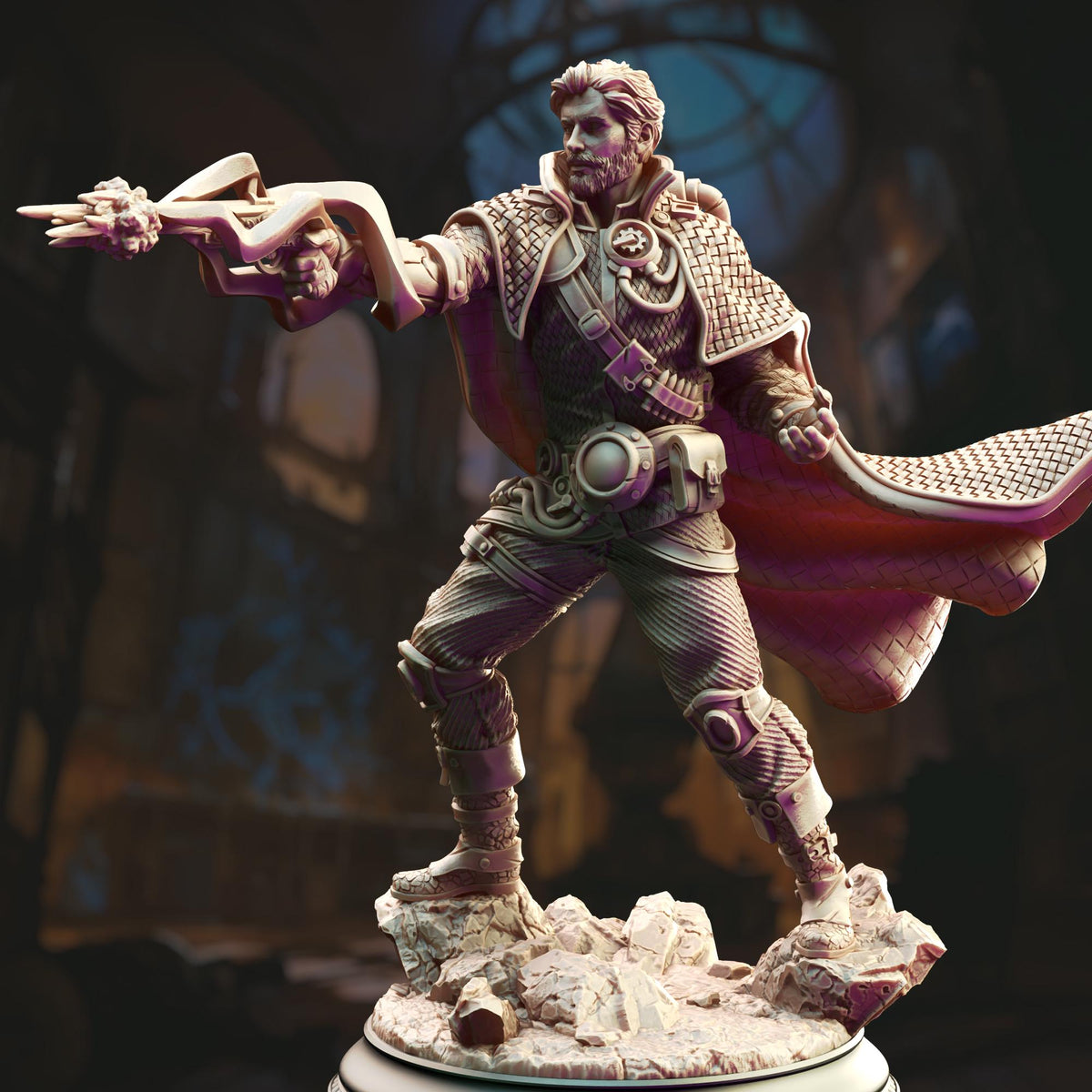 Human Artificer Gunslinger - Darian Jaegar 32mm Resin Miniature D&D 3D Print DND Steampunk