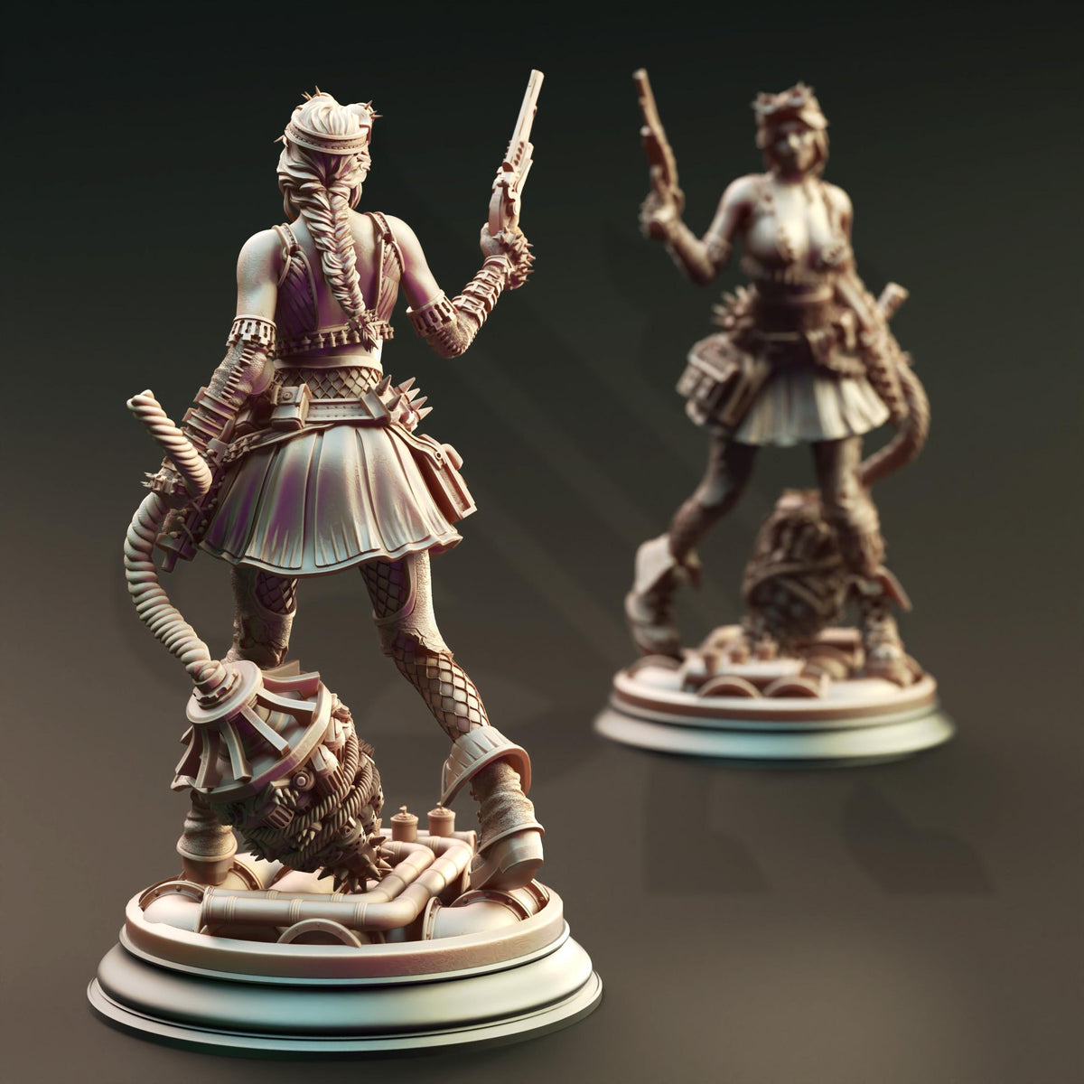 Manic Pixie Boom Girl - Eryial of Arvere 32mm Resin Miniature D&D 3D Print DND Steampunk