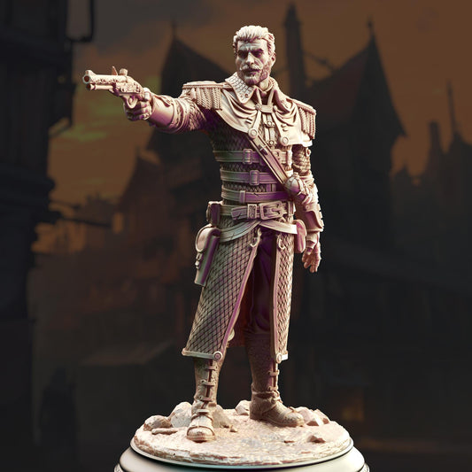 High Inquisitor Officer - Lorthren 32mm Resin Miniature D&D 3D Print DND Steampunk
