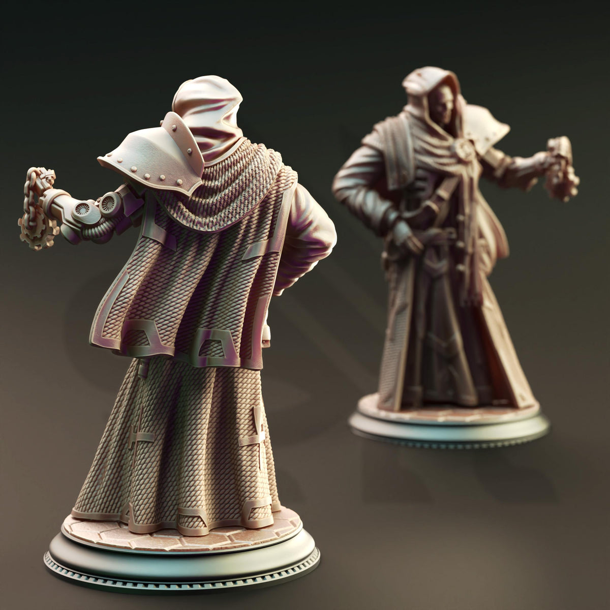 Ancient Warforged Artificer - Senetus 32mm Resin Miniature D&D 3D Print DND Steampunk