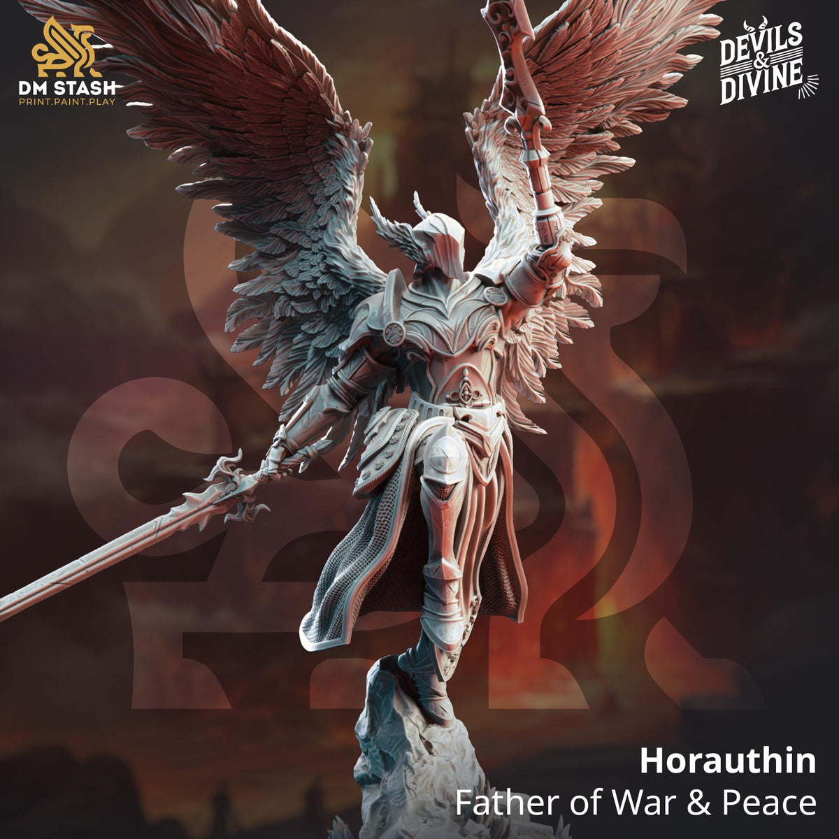 God of War and Peace - Horauthin 32mm Resin Miniature D&D 3D Print DND Monster