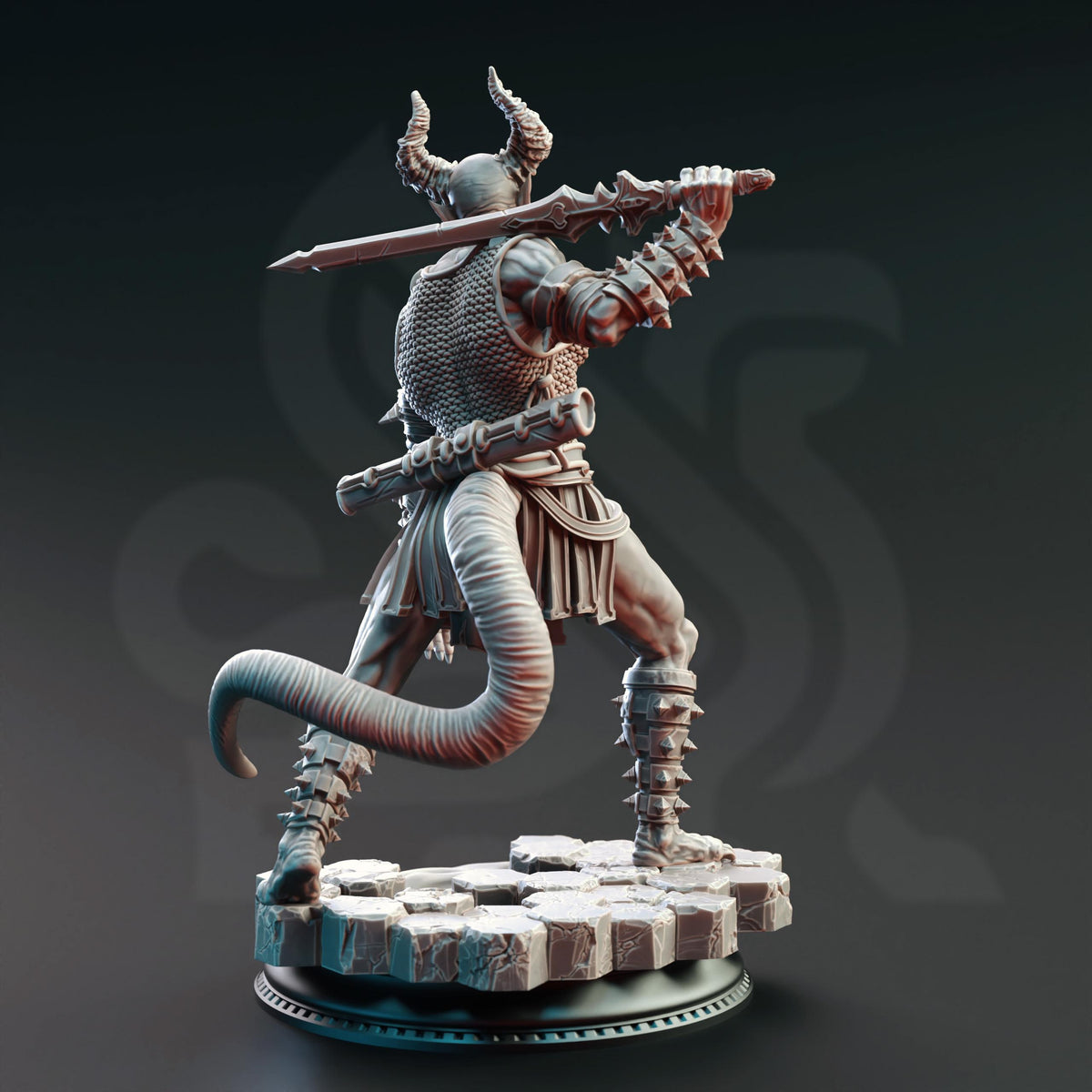 Devil Warriors of the Hells - Nosmeni Warriors 32mm Resin Miniature D&D 3D Print DND Monster