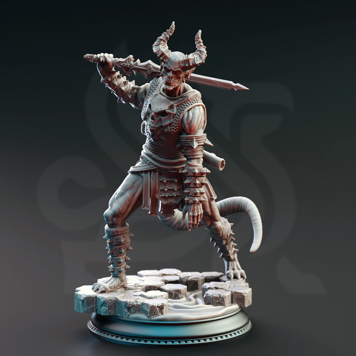 Devil Warriors of the Hells - Nosmeni Warriors 32mm Resin Miniature D&D 3D Print DND Monster