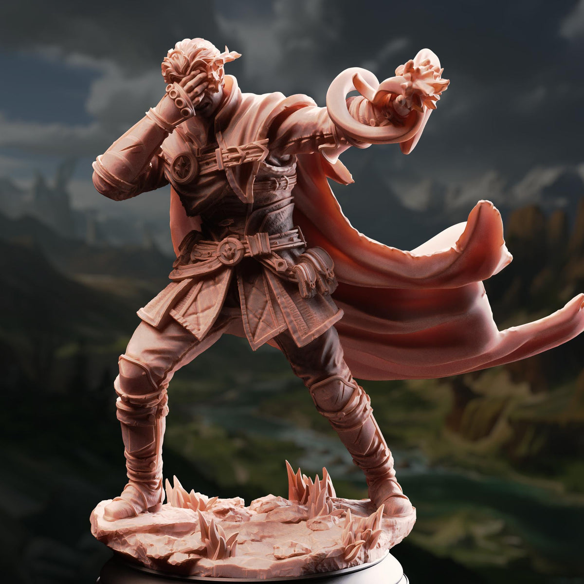 Half-Elf Psionic Initiate - Varys Farseeker 32mm Resin Miniature D&D 3D Print DND Mage