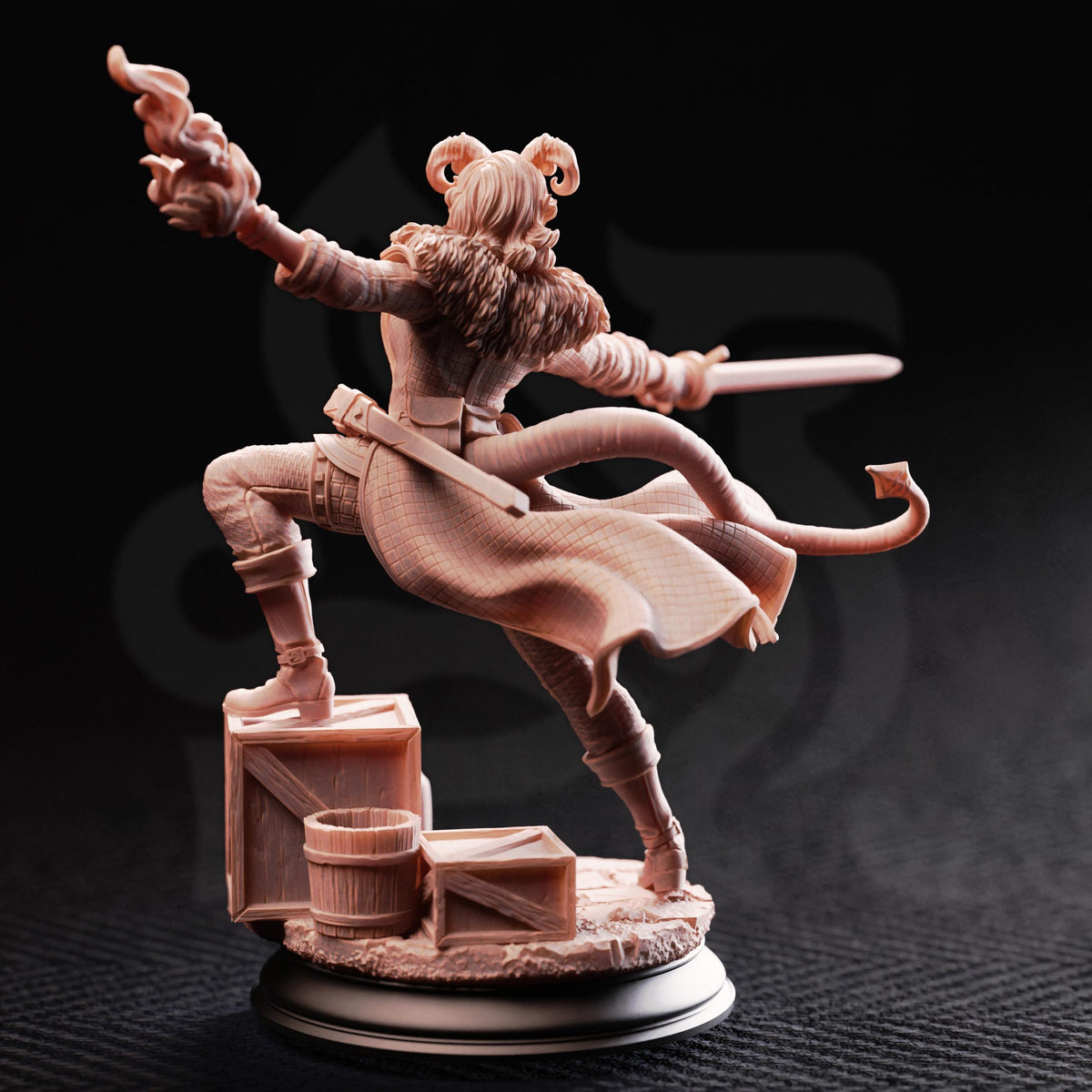 Tiefling Arcane Trickster Rogue - Octavia 32mm Resin Miniature D&D 3D Print DND Mage