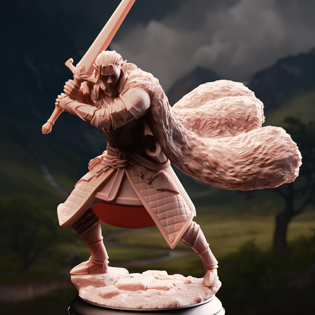 Elf Fighter - Harias of the Borderlands 32mm Resin Miniature D&D 3D Print DND Mage