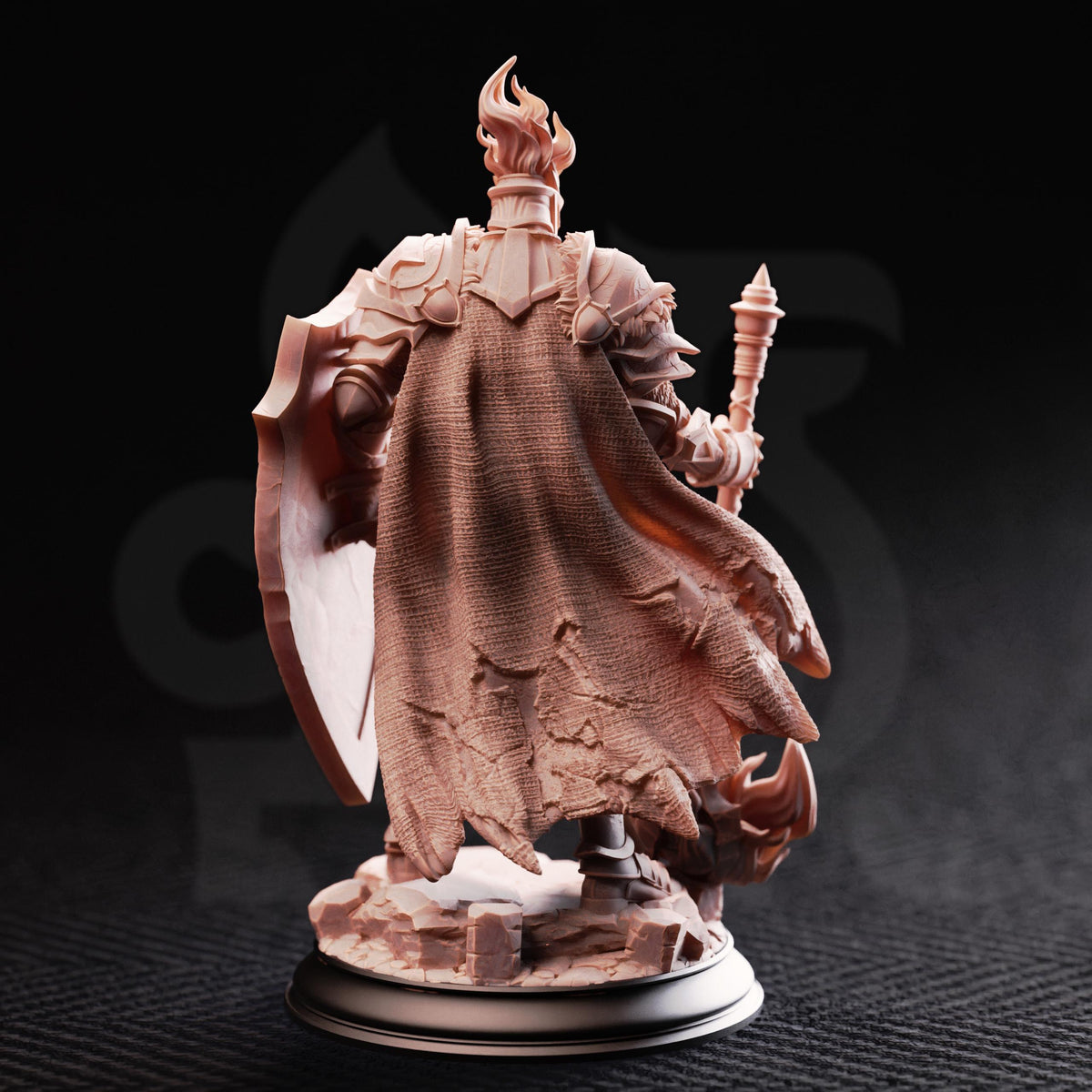 Paladin of Flame - Glancalion 32mm Resin Miniature D&D 3D Print DND Knight