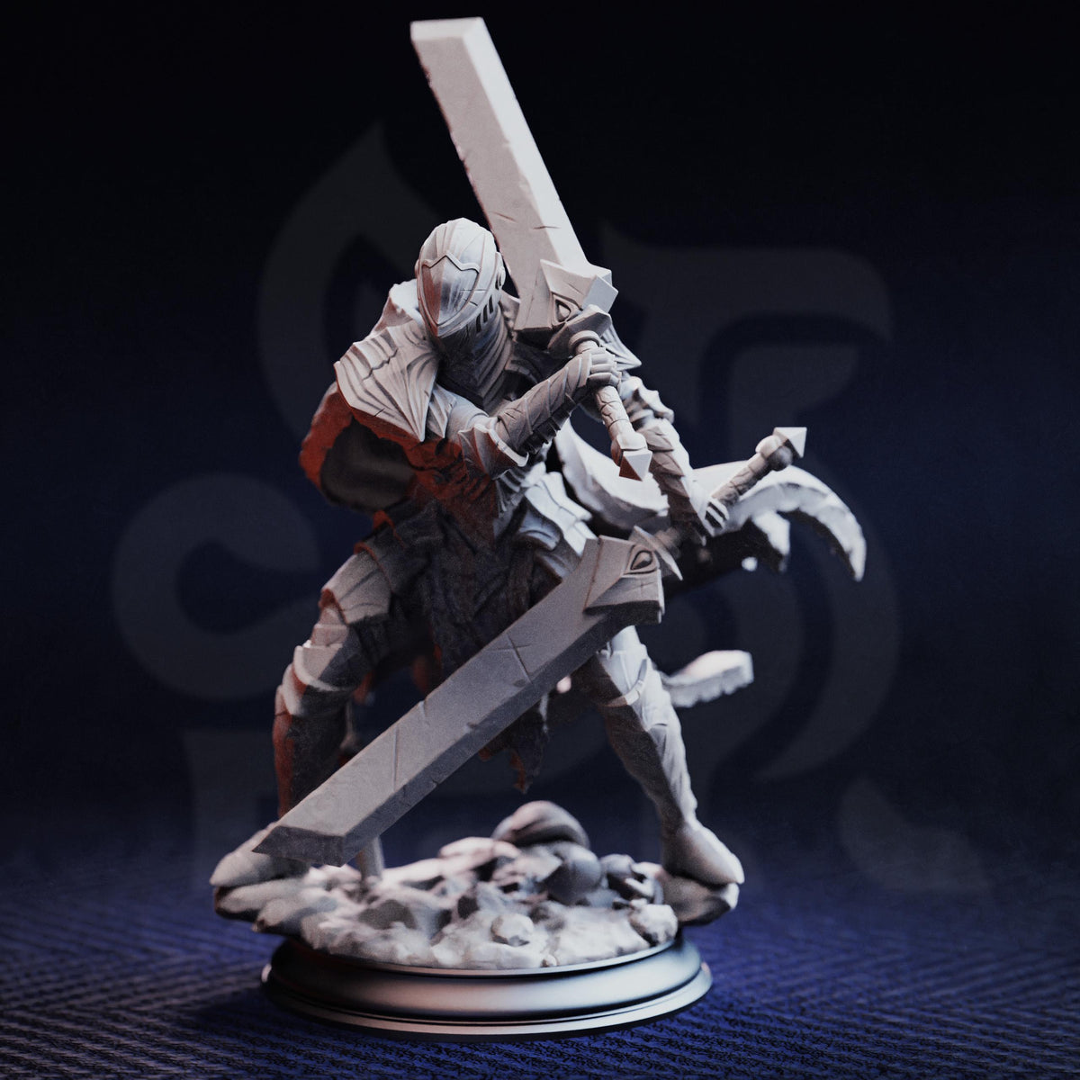 Immortal Warrior - Valoris the Unscathed 32mm Resin Miniature D&D 3D Print DND Angel Demon