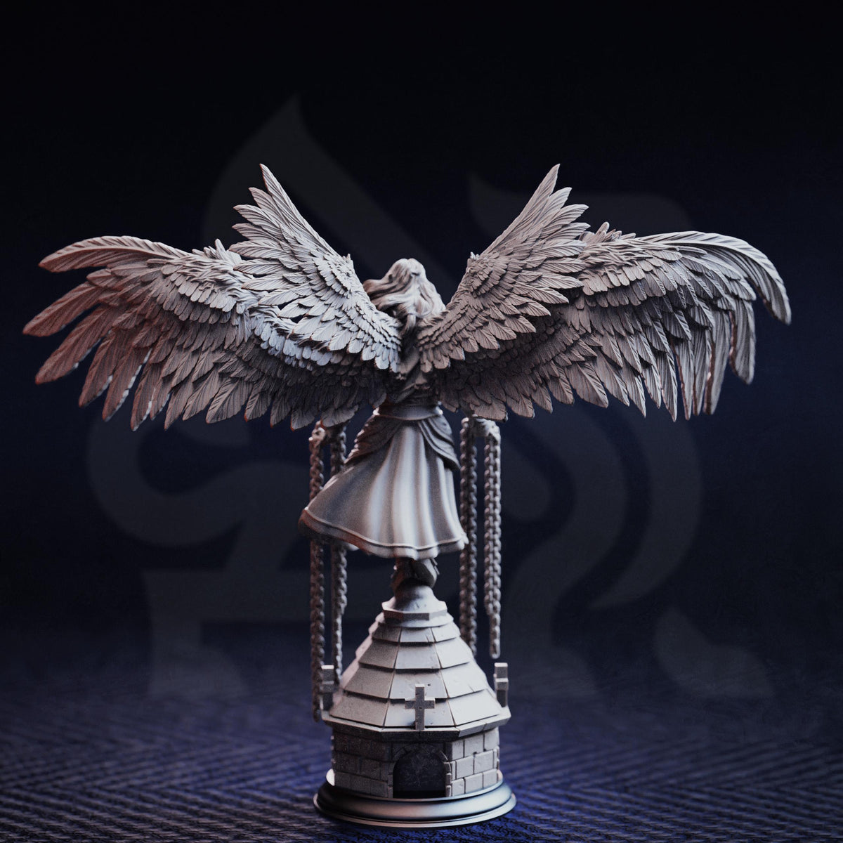 Warden of Heaven - Varathos 32mm Resin Miniature D&D 3D Print DND Angel Demon