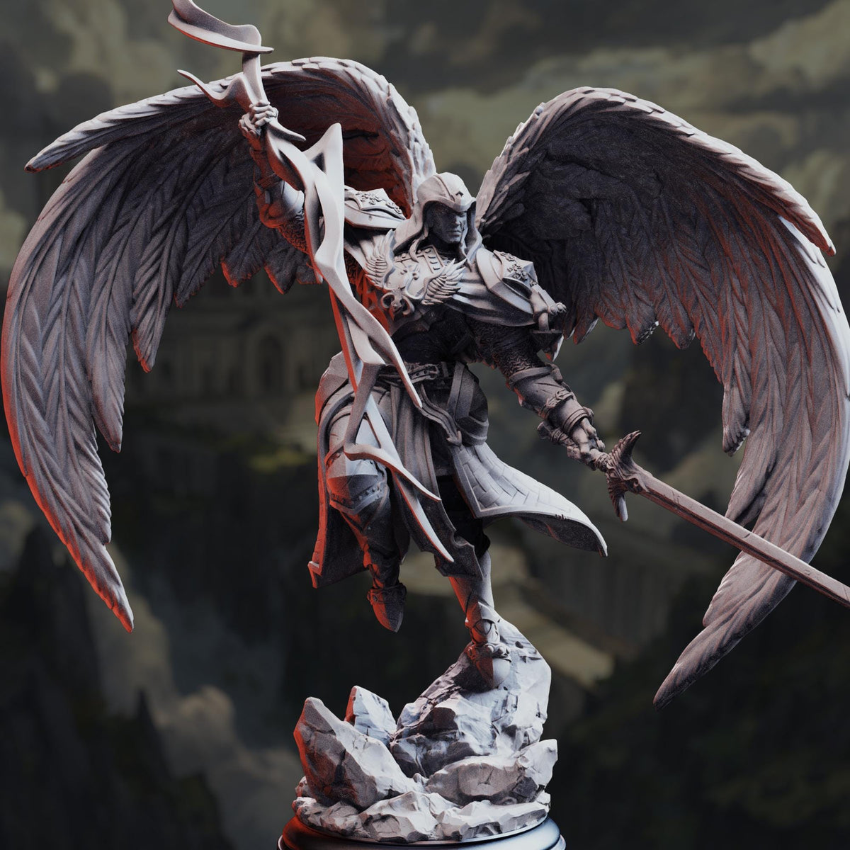 Angel of Truth and Justice - Erdrydion 32mm Resin Miniature D&D 3D Print DND Angel Demon