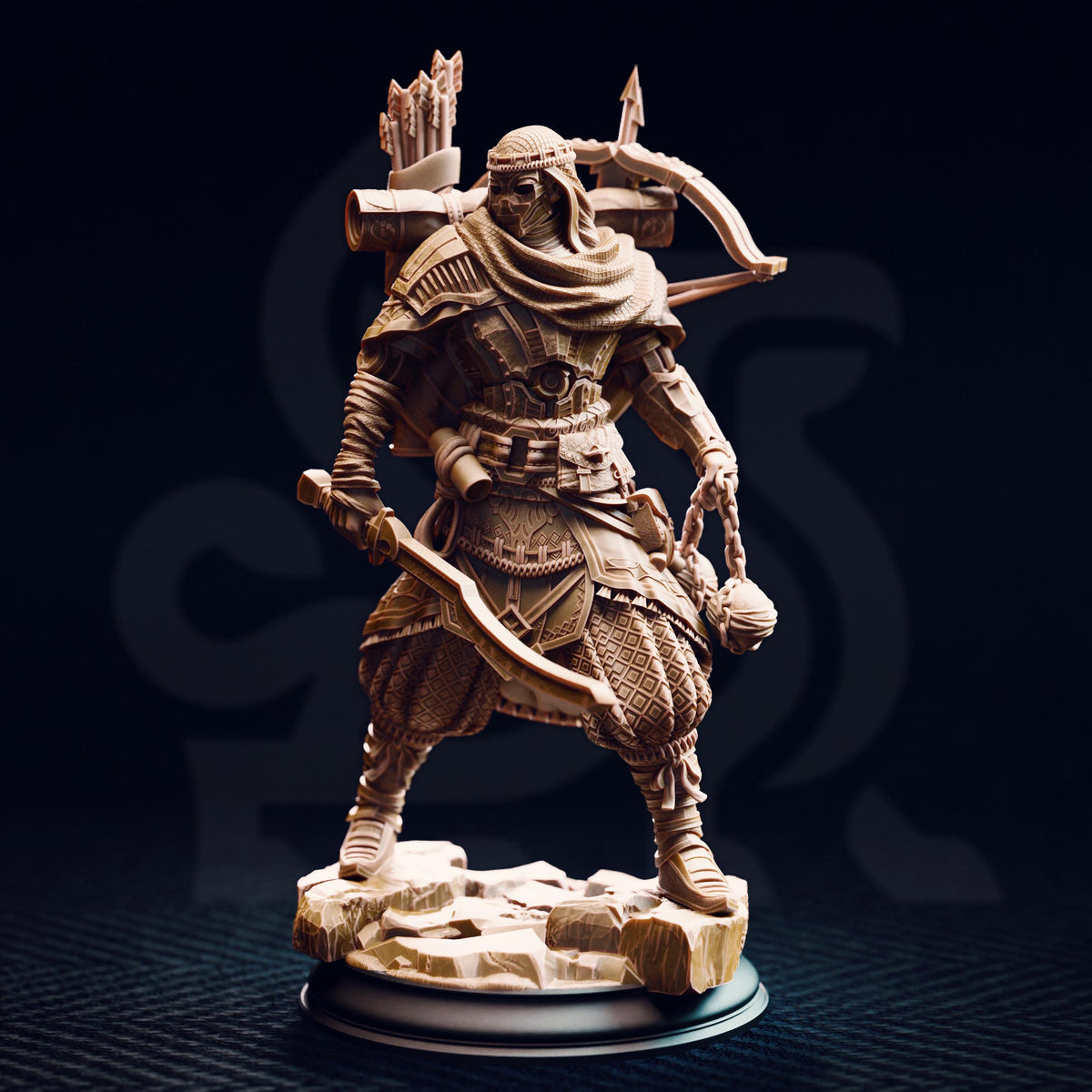 Warforged Wanderer - Anatolius of the Far Sand 32mm Resin Miniature D&D 3D Print DND Desert