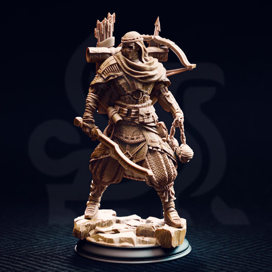 Warforged Wanderer - Anatolius of the Far Sand 32mm Resin Miniature D&D 3D Print DND Desert