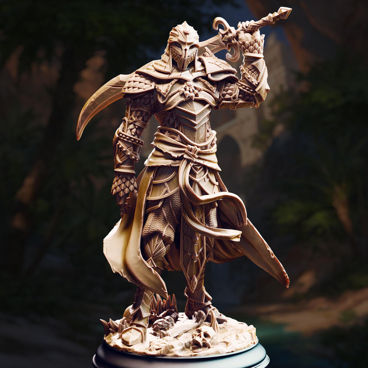 Champion of the Serpent - Theubian 32mm Resin Miniature D&D 3D Print DND Desert