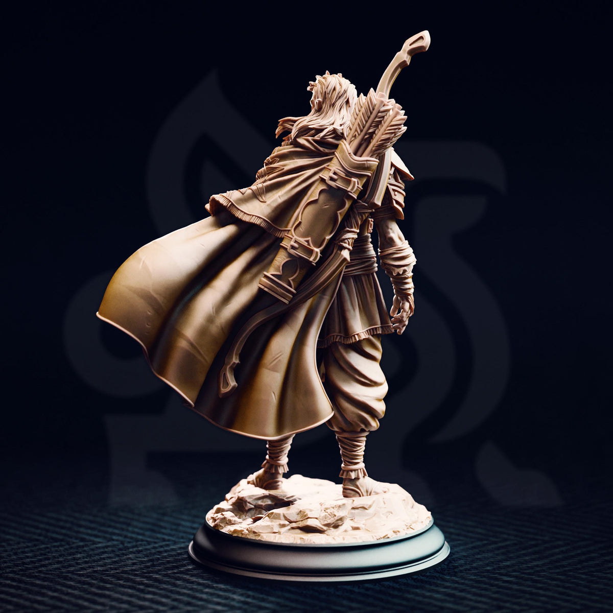 Sun Elf Tracker - Sactarin 32mm Resin Miniature D&D 3D Print DND Desert