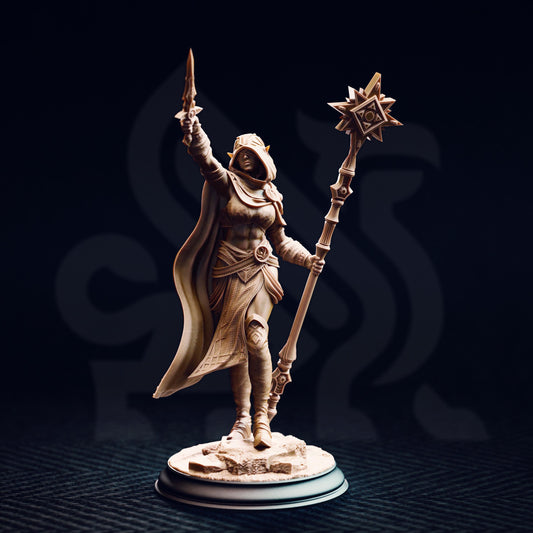 Desert Priestess - Ilisyia of the Tower Dunes 32mm Resin Miniature D&D 3D Print DND Desert
