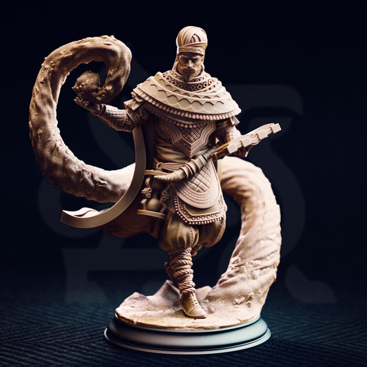 Wizard of the Sands of Time - Ahmarai 32mm Resin Miniature D&D 3D Print DND Desert