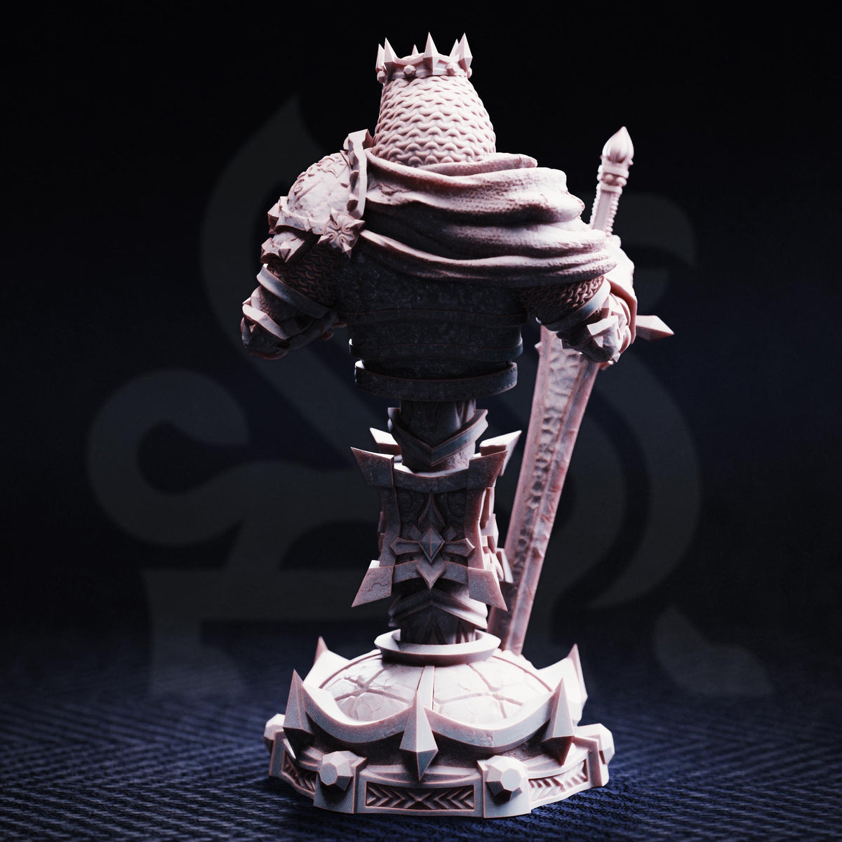 BUST Skeleton King - Ridan the Everlasting 32mm Resin Miniature D&D 3D Print DND Knight