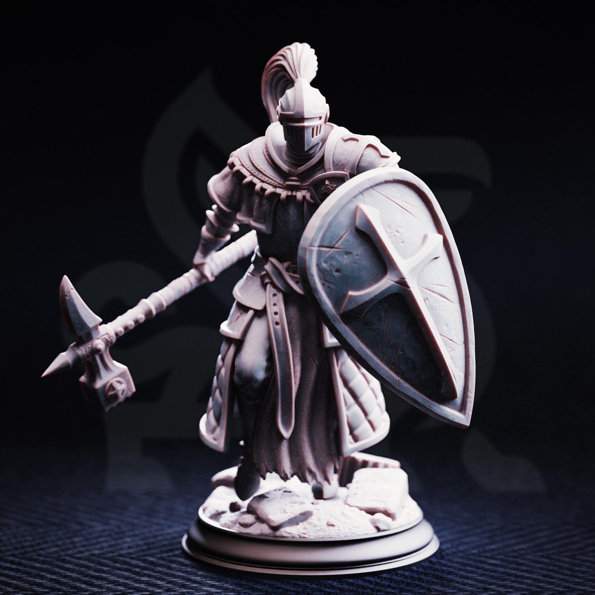 Conquest Paladin - Jeremus of Jochenia 32mm Resin Miniature D&D 3D Print DND Knight