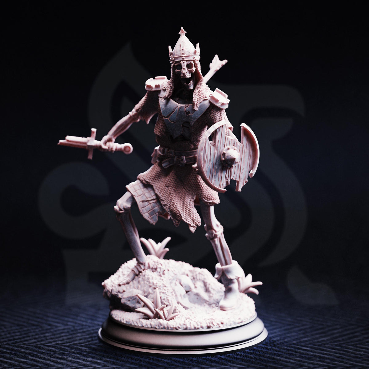 Skeleton Crusaders - The Fallen and Damned 32mm Resin Miniature D&D 3D Print DND Knight