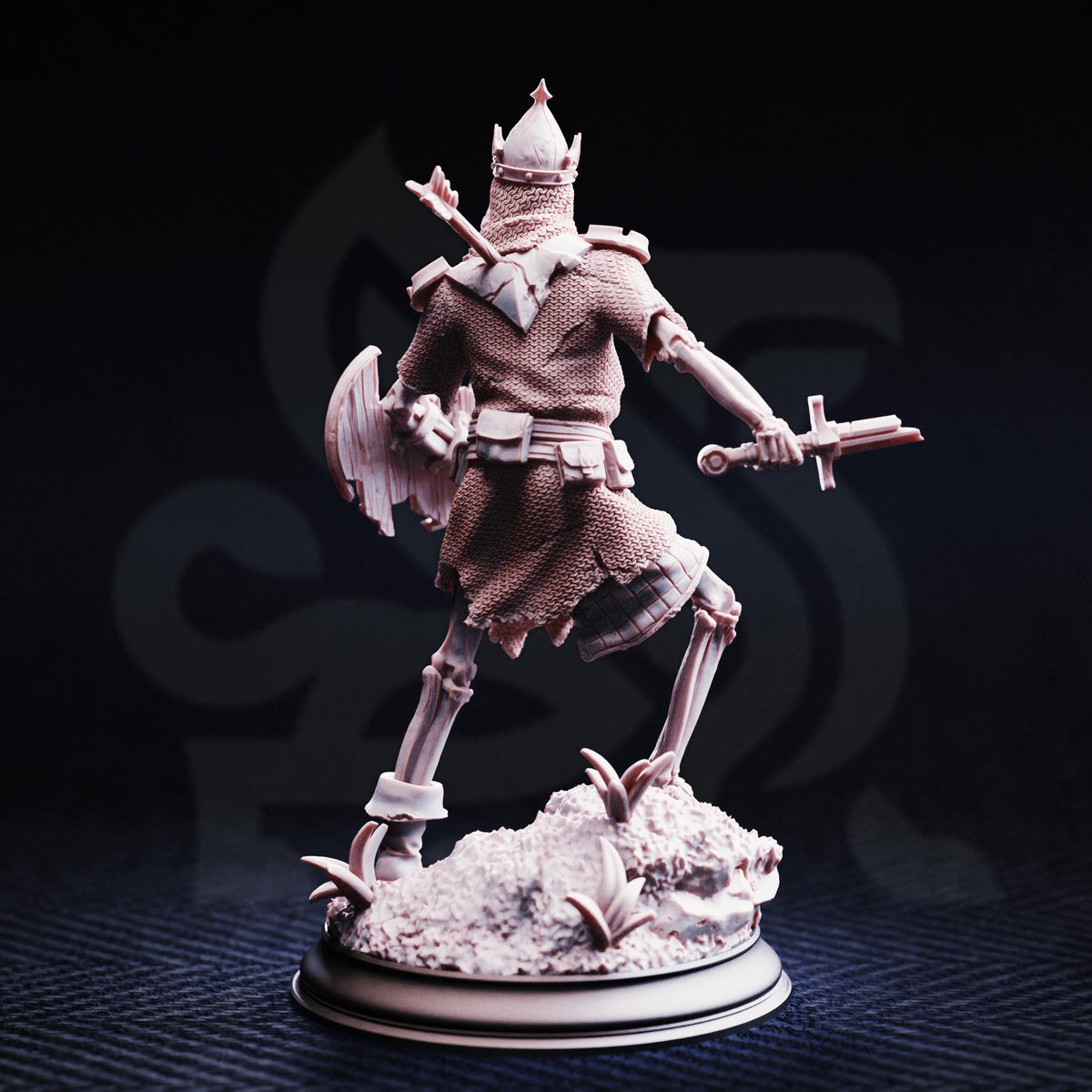 Skeleton Crusaders - The Fallen and Damned 32mm Resin Miniature D&D 3D Print DND Knight