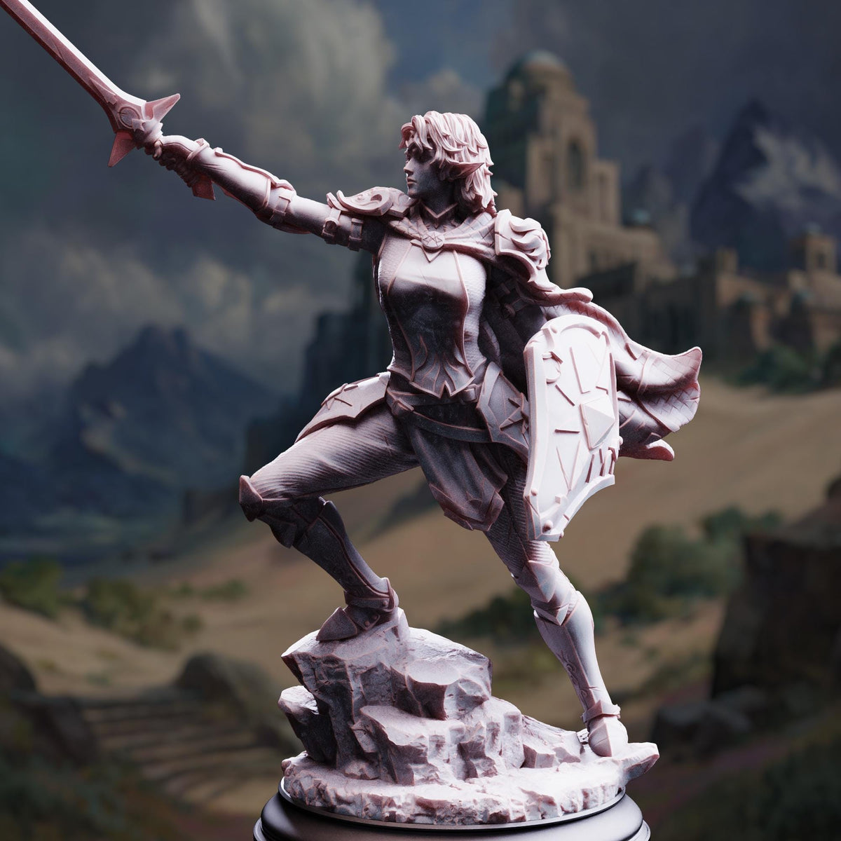 Paladin of the Sun - Hitalia 32mm Resin Miniature D&D 3D Print DND Knight