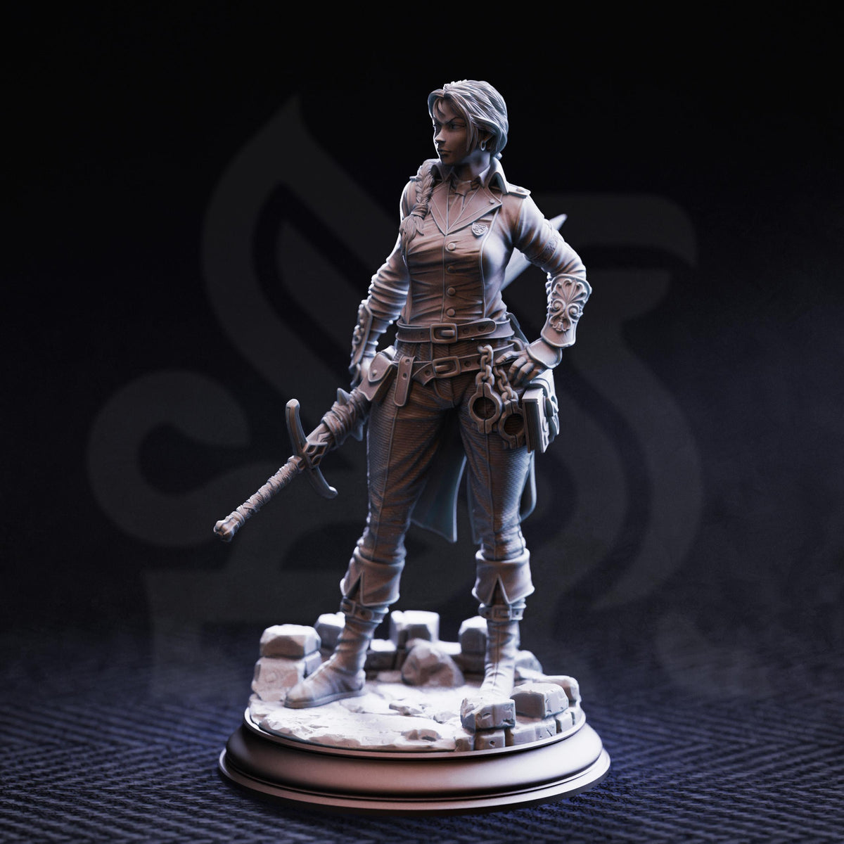 Senior Justiciar - Lieutenant Gwendolen Proud 32mm Resin Miniature D&D 3D Print DND Knight