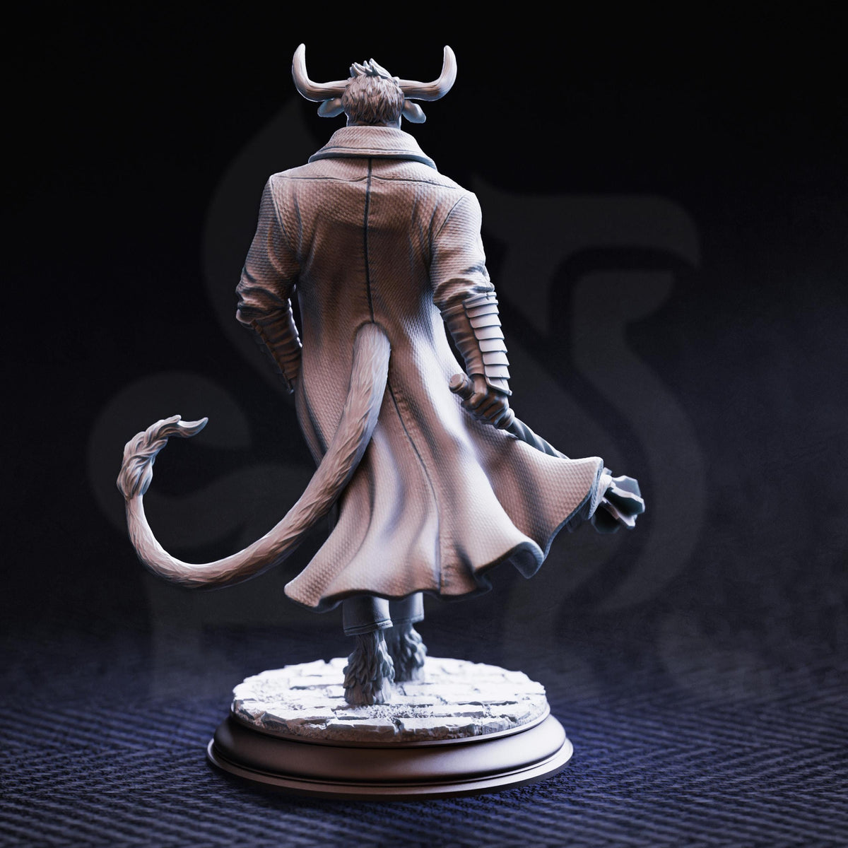 Minotaur Gang Boss - Marchese di Houf 32mm Resin Miniature D&D 3D Print DND Victorian