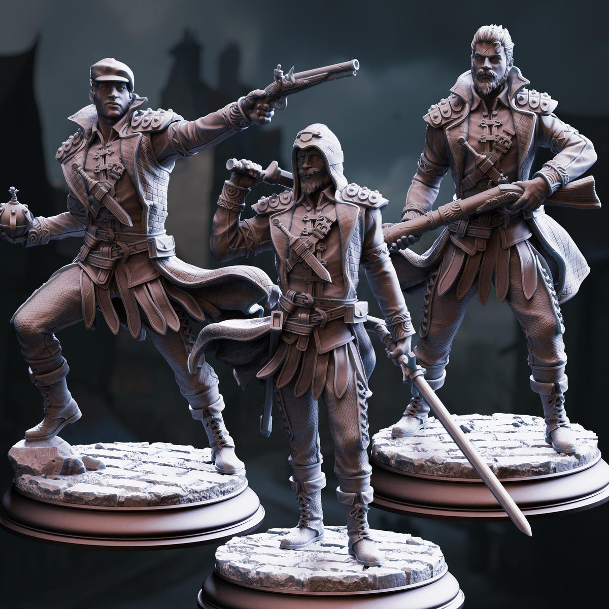 Victorian Brigands - The Underkeepers 32mm Resin Miniature D&D 3D Print DND Victorian