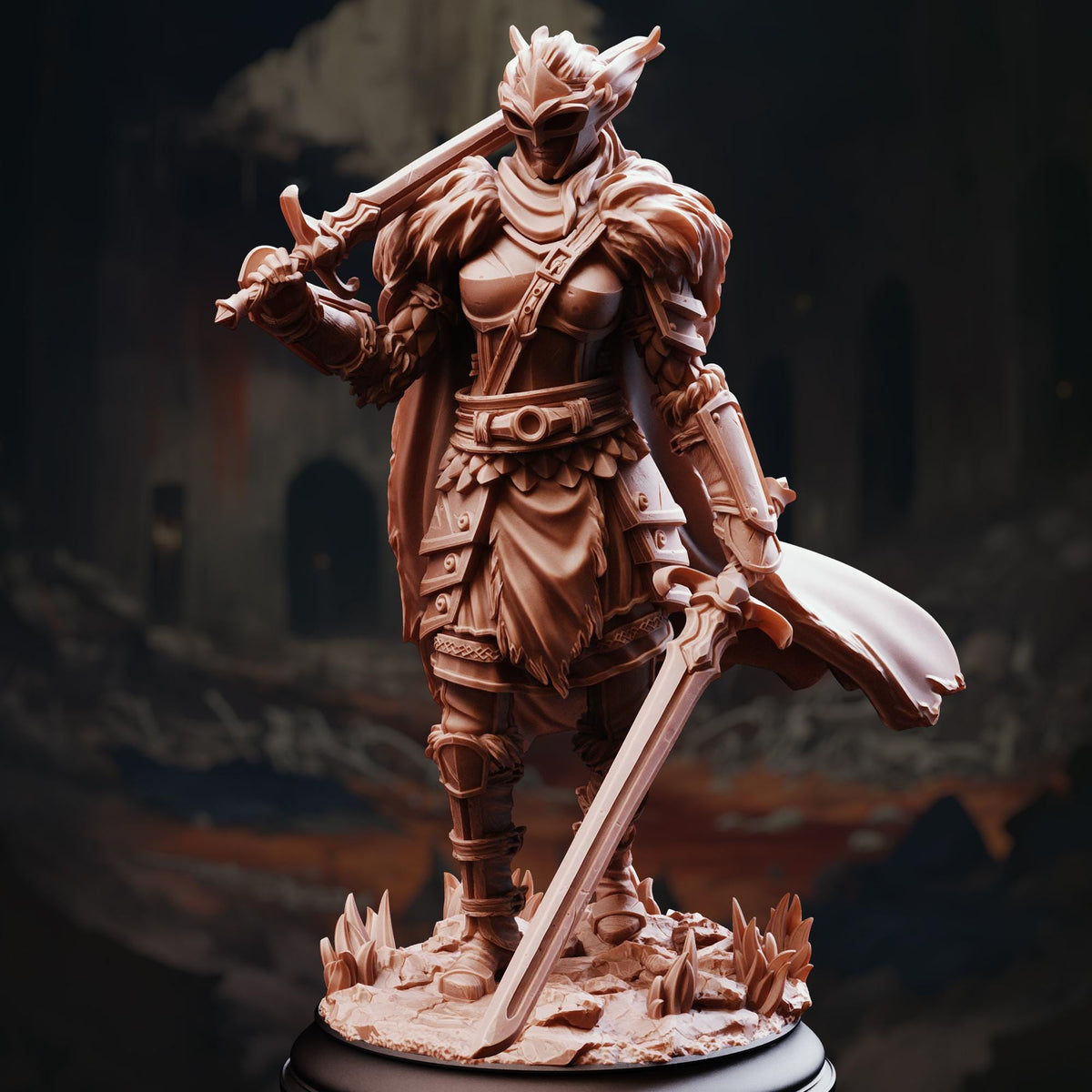 Renegade Warrior - Estelia 32mm Resin Miniature D&D 3D Print DND