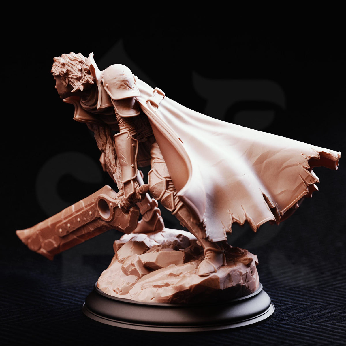 Fire Genasi Fighter - Firenzia 32mm Resin Miniature D&D 3D Print DND