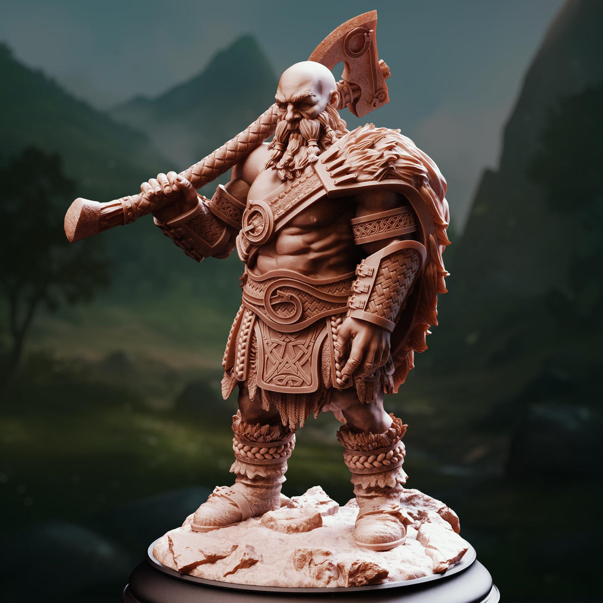 Dwarf Berserker - Orzei of Varekan 32mm Resin Miniature D&D 3D Print DND