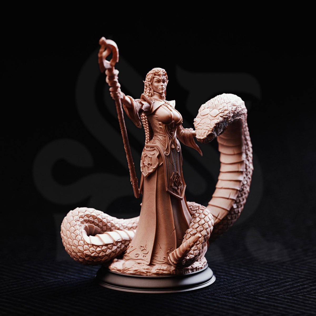 Sun Elf Snake Sorceress - Zarya 32mm Resin Miniature D&D 3D Print DND