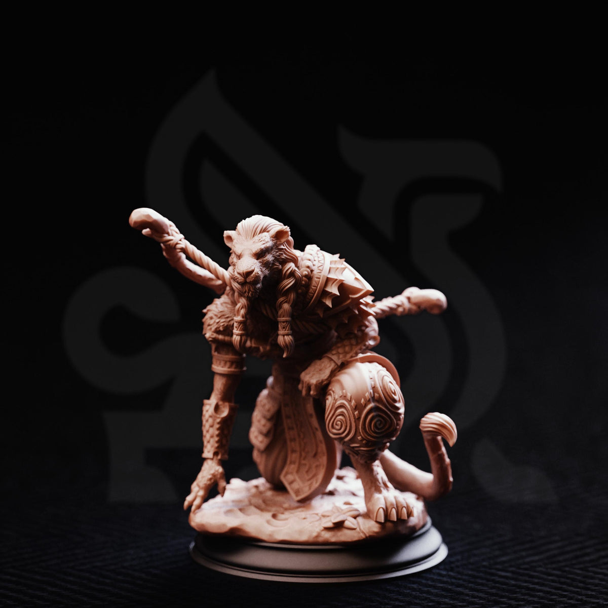 Lionfolk Tracker - Bri'zani 32mm Resin Miniature D&D 3D Print DND