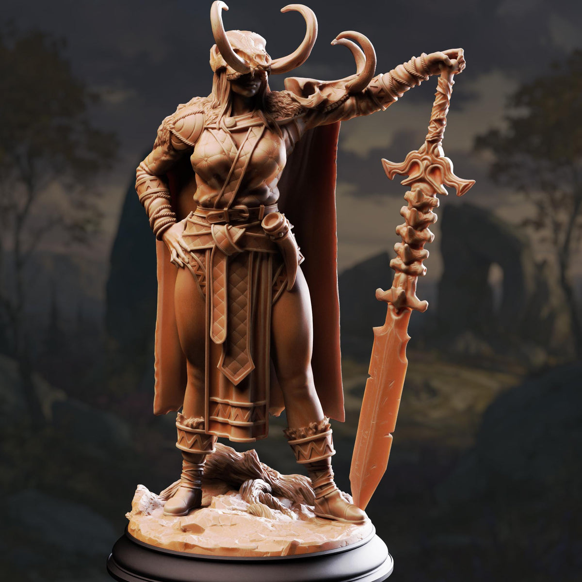 Goddess of Vengeance - Skadi 32mm Resin Miniature D&D 3D Print DND Viking