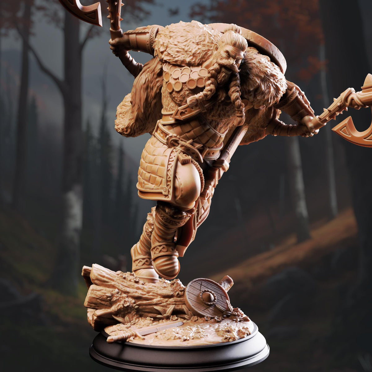 Nordic Berserker - Magnar Nylstrom 32mm Resin Miniature D&D 3D Print DND Viking
