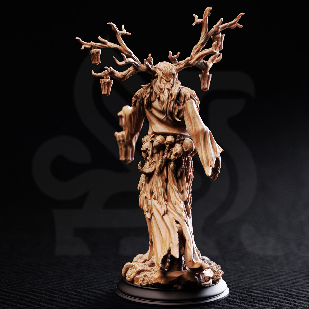 Elderwood Draugr - Lykteholder 32mm Resin Miniature D&D 3D Print DND Viking