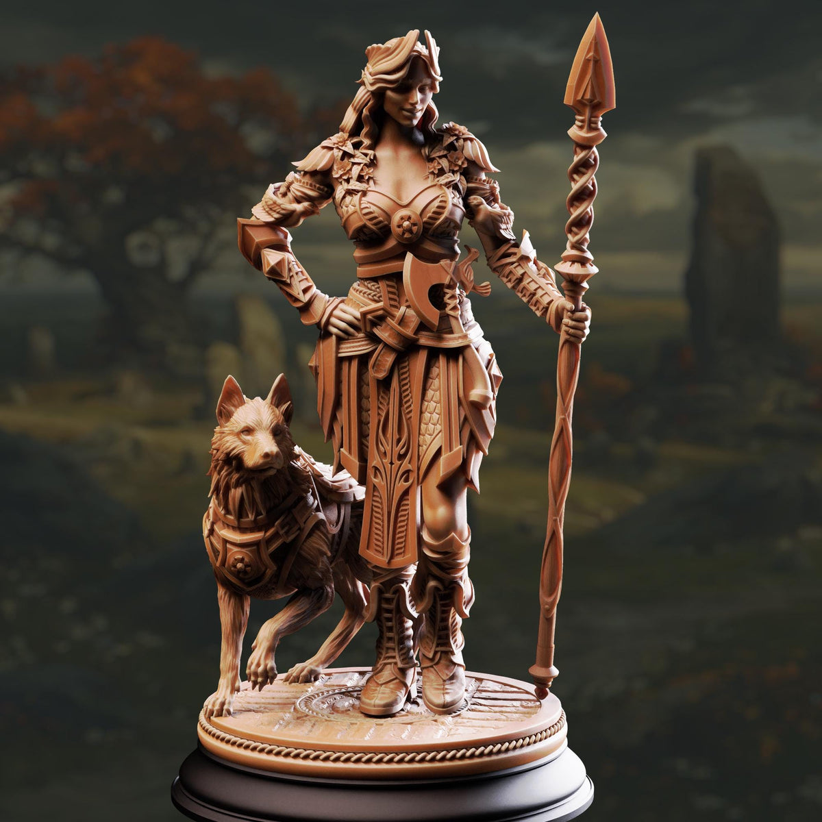 Goddess of the Hunt - Frøya 32mm Resin Miniature D&D 3D Print DND Viking
