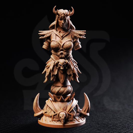 BUST Underworld Goddess - Hel 32mm Resin Miniature D&D 3D Print DND Viking