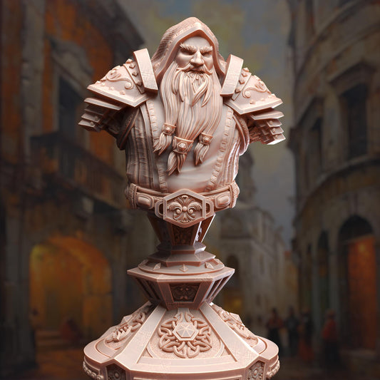 BUST Dwarven Life Cleric - Tors of Delvdor 32mm Resin Miniature D&D 3D Print DND Fantasy