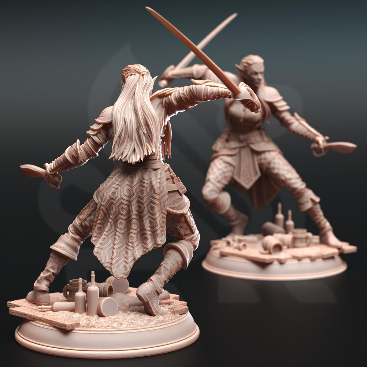 Water Genasi Rogue - Hali Brookes 32mm Resin Miniature D&D 3D Print DND Fantasy